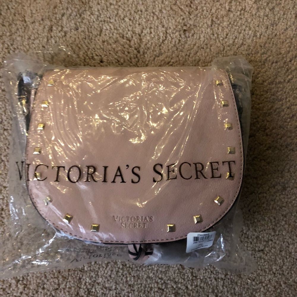 Victorias Secret Pink Leather Cross-body Purse